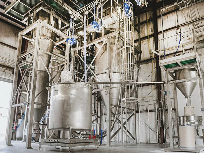 Titanium dioxide centrifugal spray dryer